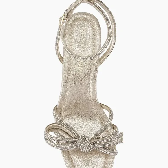 Loeffler Randall Gold Knotted Heels - Picture 1 of 5